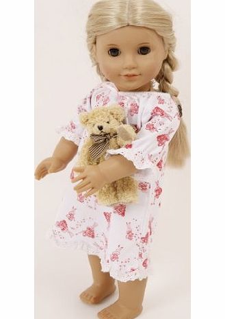 SMALL DOLLS FAIRY NIGHTDRESS[14-18 INS DOLLS AND BEARS]BEAR AND SLIPPERS NOT INCLUDEDTo fit dolls such as American Girl,Baby Born,Hannah by Gotz,Design a Friend DolL,Kidz and Cats,Precious Day Doll,Ha